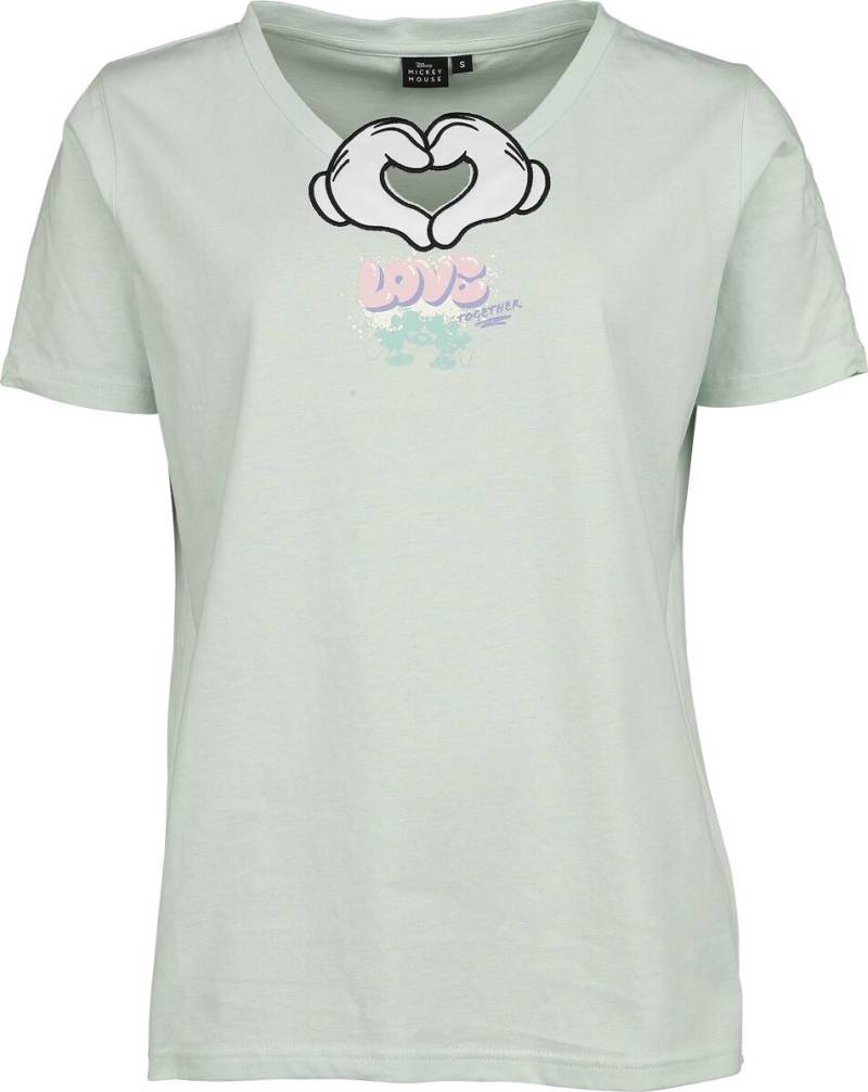 Micky Maus - Disney T-Shirt - Love - S bis XXL - für Damen - Größe L - grün  - EMP exklusives Merchandise! von Micky Maus