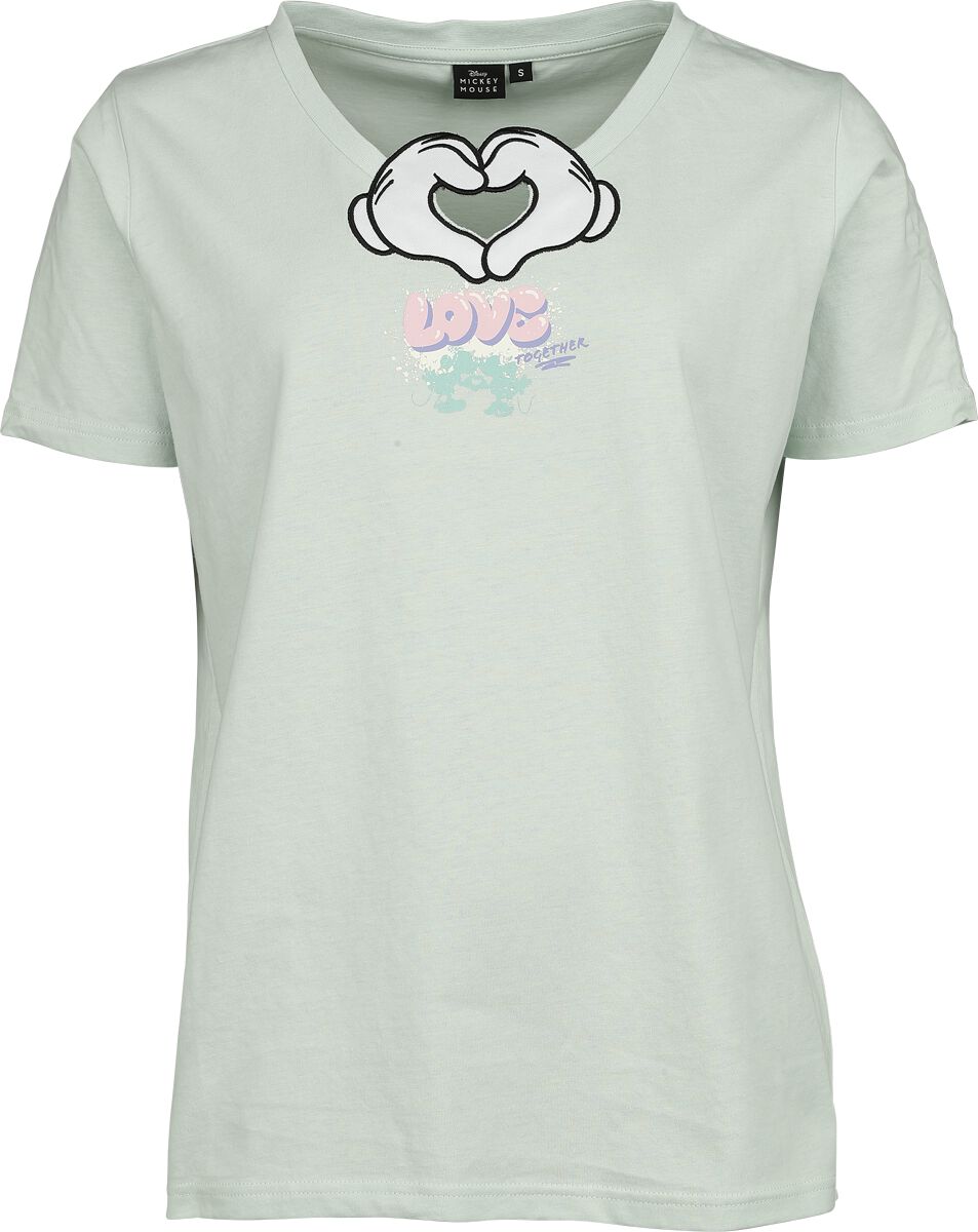 Micky Maus - Disney T-Shirt - Love - S bis XXL - für Damen - Größe M - grün  - EMP exklusives Merchandise! von Micky Maus
