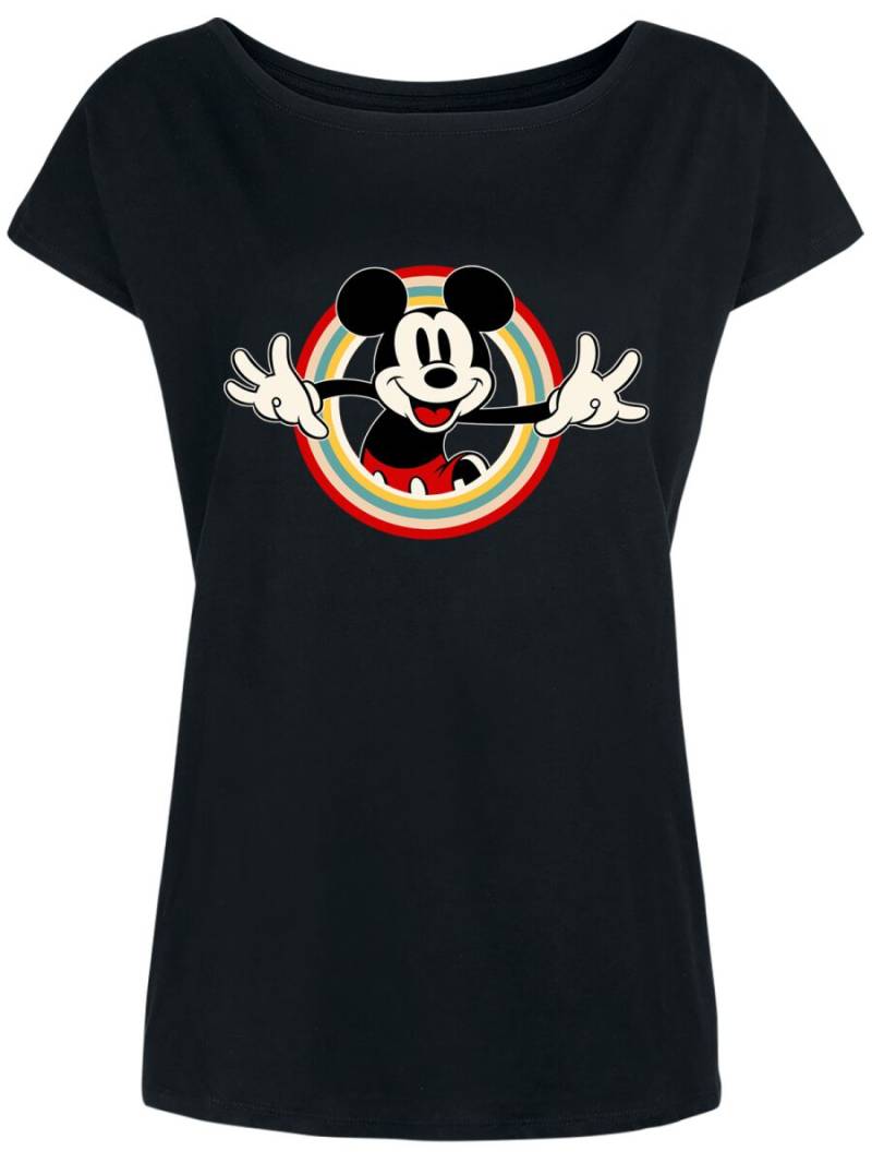Micky Maus - Disney T-Shirt - Mickey Mouse - S bis 3XL - für Damen - Größe M - schwarz  - Lizenzierter Fanartikel von Micky Maus