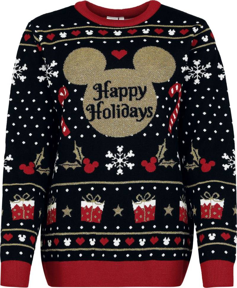 Micky Maus - Disney Weihnachtspullover - Mickey Happy Holidays - S bis XXL - für Damen - Größe M - multicolor  - Lizenzierter Fanartikel von Micky Maus