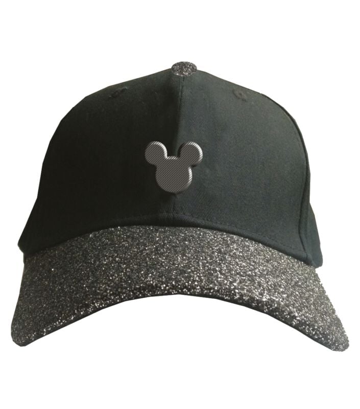 Micky Maus Glitter Mickey Logo Cap schwarz von Micky Maus