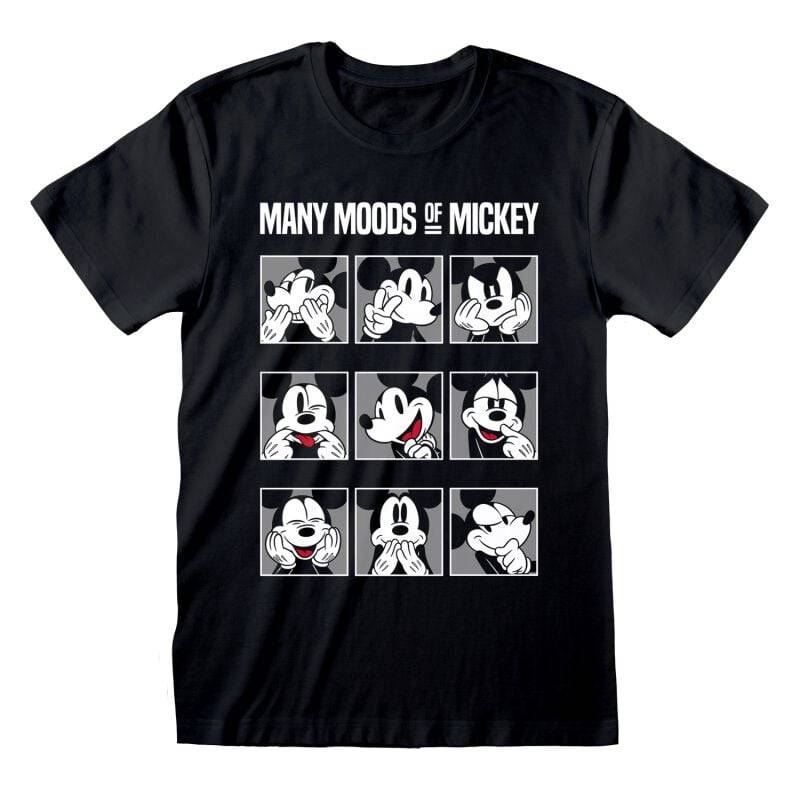Micky Maus Many Moods of Mickey T-Shirt schwarz in XXL von Micky Maus