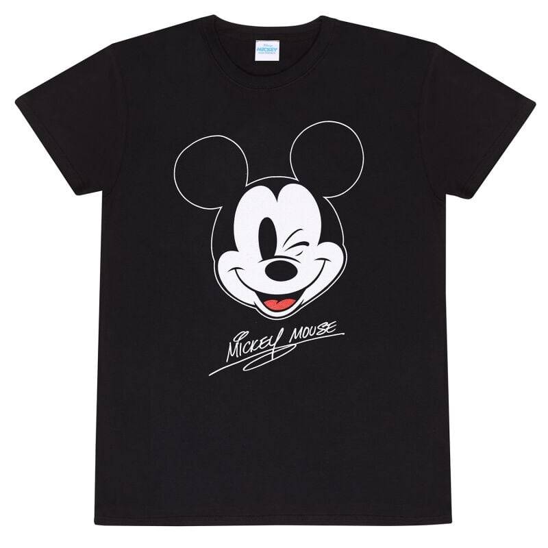 Micky Maus Mickey Face T-Shirt schwarz in XL von Micky Maus