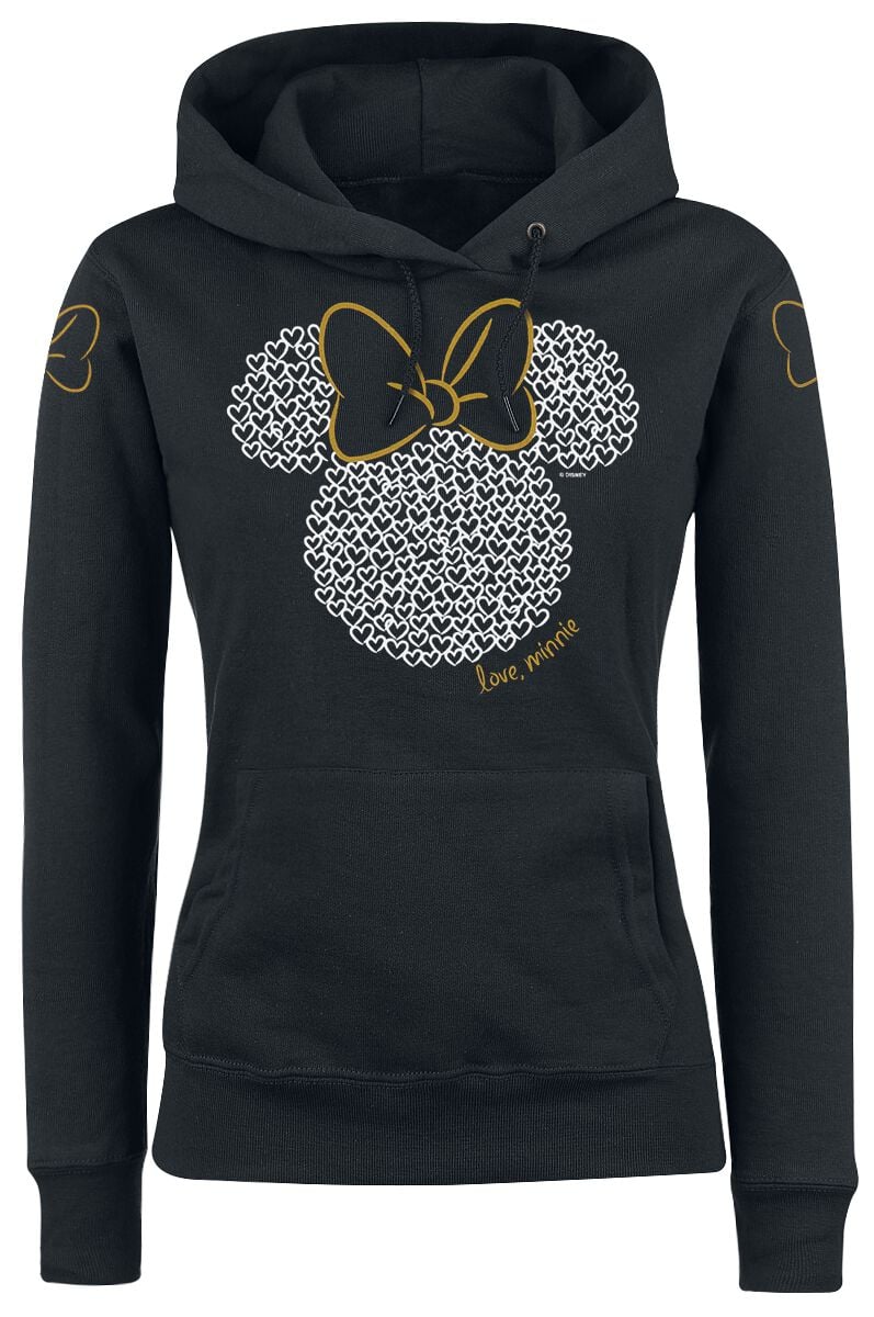 Micky Maus Minnie Maus - Love Kapuzenpullover schwarz in M von Micky Maus