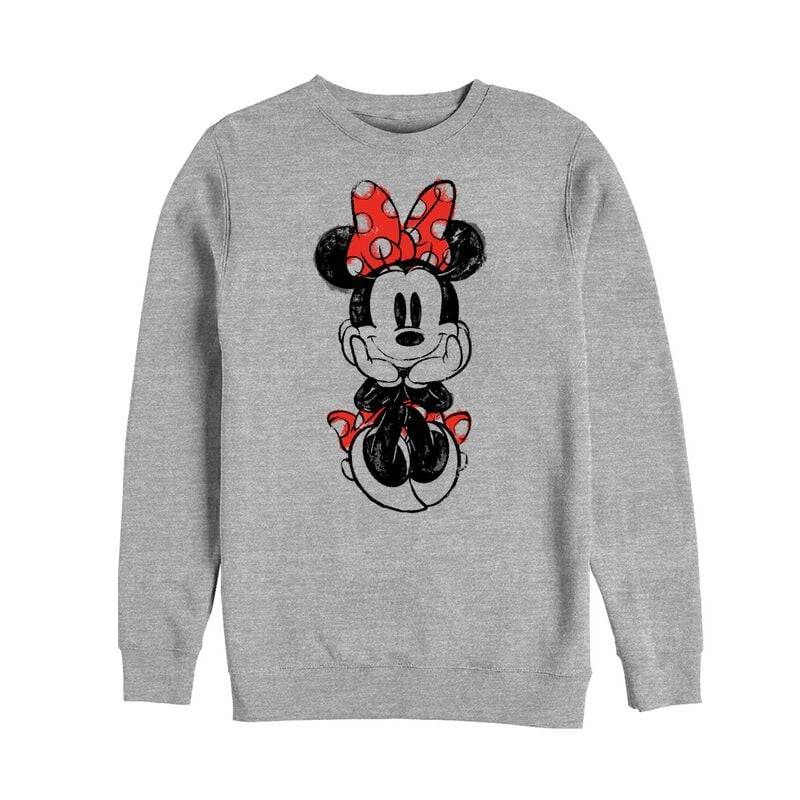 Micky Maus Sitting Minnie Sketch Sweatshirt grau in 3XL von Micky Maus