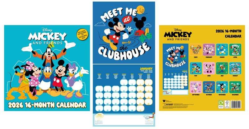 Micky Maus Wandkalender 2026 Wandkalender multicolor von Micky Maus