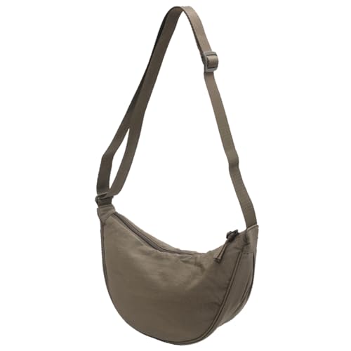 Micmores Crossbody Bag Damen, Nylon Bauchtasche Damen Stylisch Hobo Casual Tasche mit Schultergurt Einstellbar, Halbmond-Umhängetasche Damen Kleine für Schule Shopper Reise von Micmores