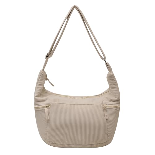 Micmores Crossbody Bag Damen Umhängetasche Cord Tasche Damen Herren, Vielseitige Schultertasche Verstellbarer Gurt für Schule, Arbeit, Reisen, Alltag von Micmores