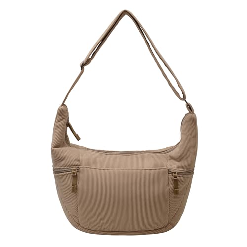 Micmores Crossbody Bag Damen Umhängetasche Cord Tasche Damen Herren, Vielseitige Schultertasche Verstellbarer Gurt für Schule, Arbeit, Reisen, Alltag von Micmores