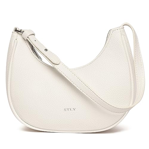 Micmores Handtasche Damen kleine Umhängetasche Tasche, Schultertasche Vintage, Y2K Tote Bag Unterarmtasche Clutch Mini Shoulder Messenger Bags für Frauen Dating Party(Off White von Micmores