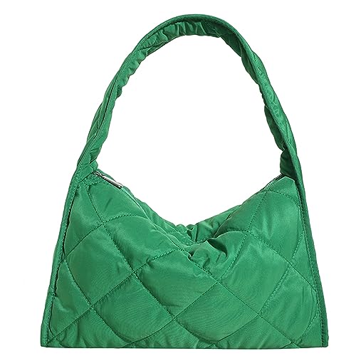 Micmores Handtaschen Damen klein Umhängetasche Tasche, Gesteppte Schultertasche, Puffer Tote Bag Aesthetic Unterarmtasche Clutch für Frauen Dating Party von Micmores