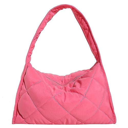 Micmores Handtaschen Damen klein Umhängetasche Tasche, Gesteppte Schultertasche, Puffer Tote Bag Aesthetic Unterarmtasche Clutch für Frauen Dating Party von Micmores