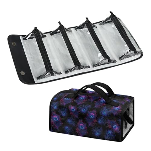 4 in 1 Kosmetiktasche Damen Große Kulturtasche Faltbare Reisetasche Abnehmbare Make-up-Tasche Organizer mit Wasserdicht Transparente PVC-Tasche von Micoklinlin