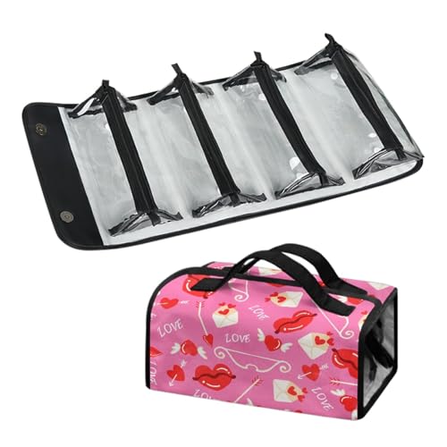 Hängende Toilettentasche für Damen Make-up-Kosmetiktasche 4 Abnehmbare PVC-Beuteln Organisieren Sie Erste-Hilfe-Medikamente Körperpflege Badezimmer-Palette Pinselhalter von Micoklinlin