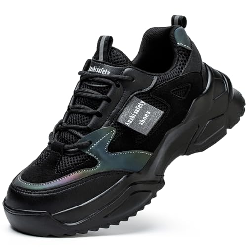 Micoklinlin Arbeitsschuhe Damen Mode Sicherheitsschuhe Leicht Stahlkappe Turnschuhe für Frauen Schlag- und pannensichere rutschfeste Stahlkappenschuhe mit Reflektierenden Streifen Micoklinlin Arbeitsschuhe Damen Mode Sicherheitsschuhe Leicht Stahlkappe Turnschuhe für Frauen Schlag- und pannensichere rutschfeste Stahlkappenschuhe mit Reflektierenden Streifen von Micoklinlin