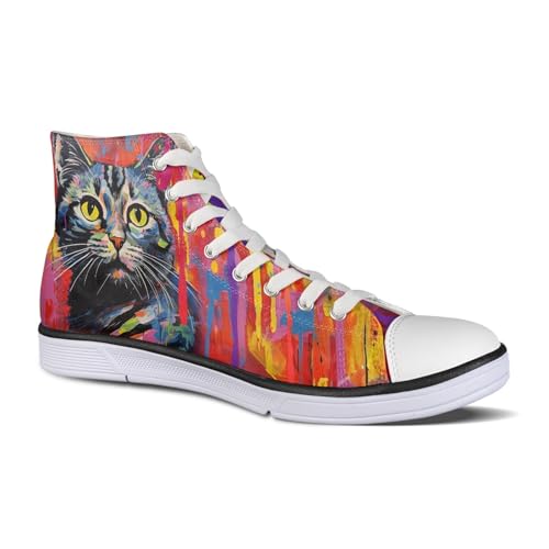 Micoklinlin Canvas Sneaker Damen Bunt Personalisierte High Top Segeltuchschuhe Fitness Laufschuhe Turnschuhe Freizeit Sportschuhe Schuhe für Frauen Mädchen Micoklinlin Canvas Sneaker Damen Bunt Personalisierte High Top Segeltuchschuhe Fitness Laufschuhe Turnschuhe Freizeit Sportschuhe Schuhe für Frauen Mädchen von Micoklinlin