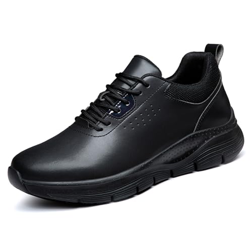 Micoklinlin Chef Anti-Rutsch-Schuhe für Köche Herren Damen Wasserdicht und ölbeständig Küche Arbeitsschuhe Echte Leder-Gastro Kellner Sportschuhe rutschfeste Kochschuhe von Micoklinlin