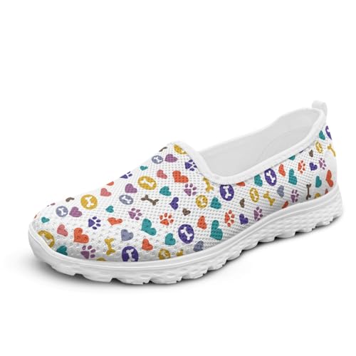 Micoklinlin Mesh-Sneaker & Sportschuhe für Damen Slipper-Schuhe mit Neuartigem Muster Teenager Mädchen Jungen Laufschuhe Bequeme Atmungsaktive Wanderschuhe von Micoklinlin