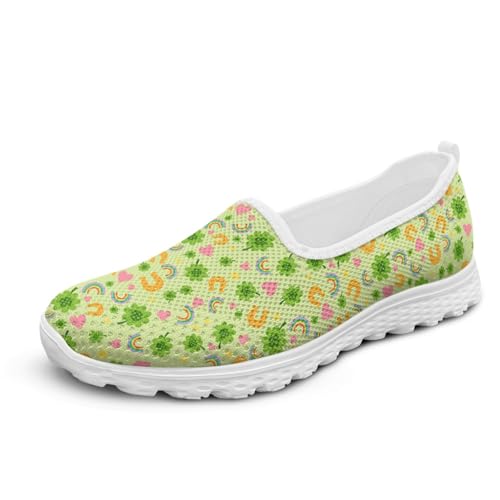 Micoklinlin Mesh-Sneaker & Sportschuhe für Damen Slipper-Schuhe mit Neuartigem Muster Teenager Mädchen Jungen Laufschuhe Bequeme Atmungsaktive Wanderschuhe von Micoklinlin