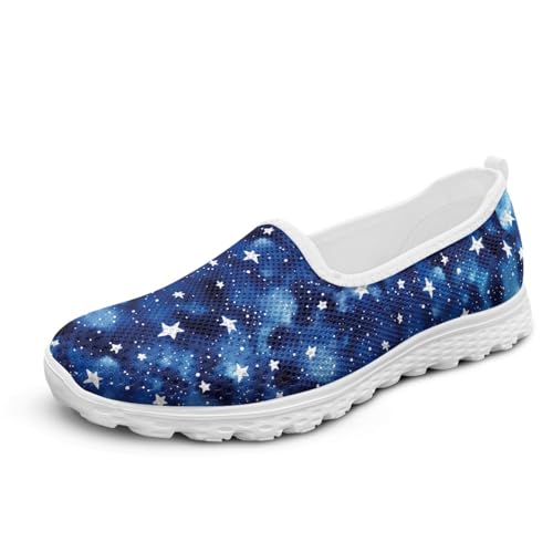 Micoklinlin Mode Sneaker Damen Turnschuhe Flache Gitter-Schuhe Teens Mädchen Leicht Sommer Fitness Laufschuhe Slip On Turnschuh Freizeit Sportschuhe von Micoklinlin
