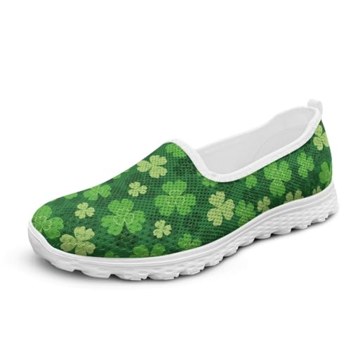 Micoklinlin Mode Sneaker Damen Turnschuhe Flache Gitter-Schuhe Teens Mädchen Leicht Sommer Fitness Laufschuhe Slip On Turnschuh Freizeit Sportschuhe von Micoklinlin