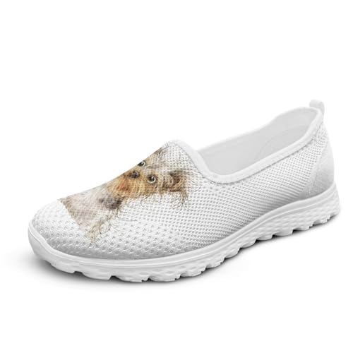 Micoklinlin Mode Sneaker Damen Turnschuhe Flache Gitter-Schuhe Teens Mädchen Leicht Sommer Fitness Laufschuhe Slip On Turnschuh Freizeit Sportschuhe von Micoklinlin