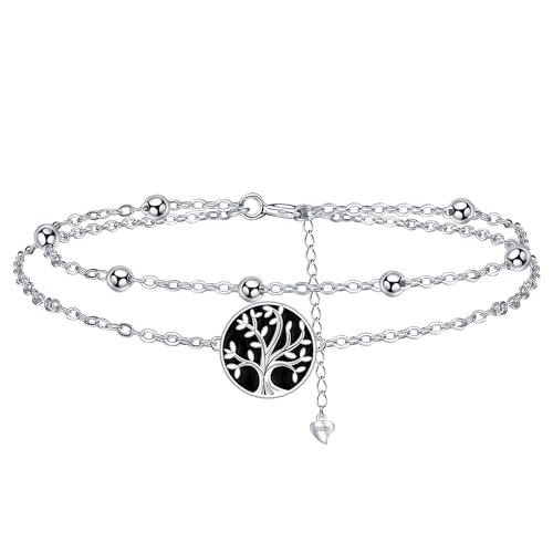 Micory Lebensbaum Armband Silber 925 Damen, Geburtstag Muttertag Weihnachten Geschenk für Mama Ehefrau Freundin von Micory