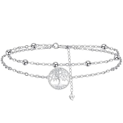 Micory Lebensbaum Armband für Damen 925 Sterling Silber Baum des Lebens Anhänger Armbänder, Geburtstag Muttertag Schmuck Geschenke für Mama Tochter Oma Schwester von Micory