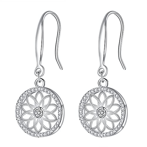 Micory Traumfänger Ohrringe, 925 Sterling Silber Damen Hängende Ohrring mit Zirkonia,Markengeschenkbox von Micory