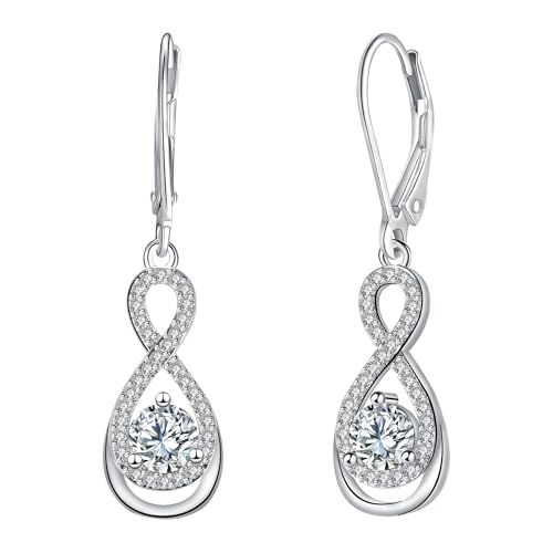 Micory Unendlichkeit Hängend Ohrringe Damen 925 Sterling Silber Ohrstecke für Schmuck Geschenke Damen Mama Freundin von Micory
