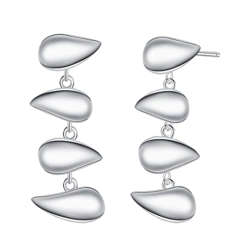 Micory Waterdrop Ohrringe Silber 925 Damen Hängend,Ohrringe Modeschmuck für Frauen und Mädchen von Micory