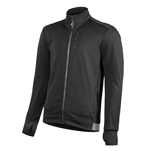 MidGard Fahrrad Softshell-Jacke, Regenjacke, Windjacke atmungsaktiv Unisex Gr. 3XL Schwarz von MidGard