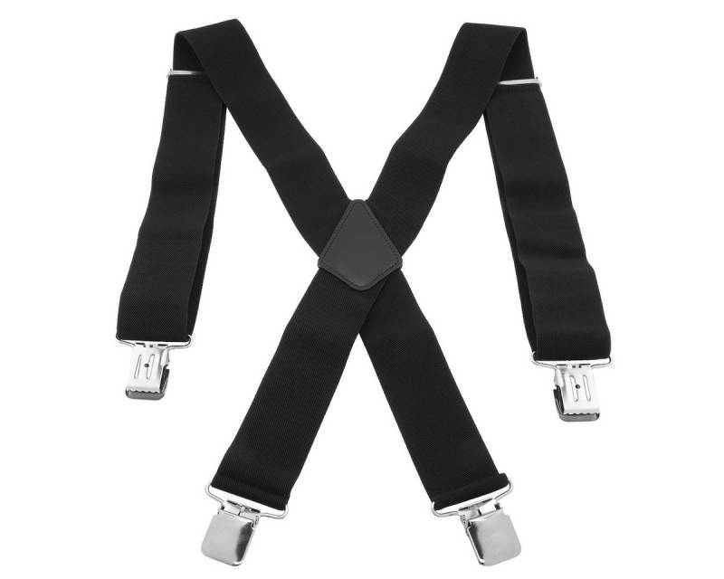 MidGard Hosenträger X-Form mit 4 extra starken Clips, 5 cm Breit, Einstellbar & Elastisch Einheitsgröße für Männer und Frauen von MidGard