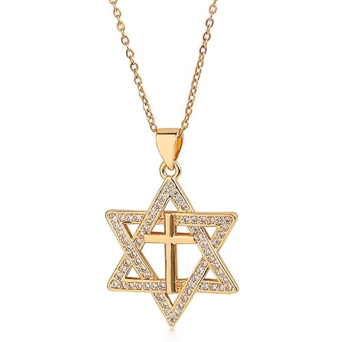 MidSmile Star of David Necklace Davidstern Halskette: Zierliche Kleine Halskette Anhänger | Jüdischer Stern Halskette, 14 Karat Gold Schmuckgeschenk für Frauen MidSmile Star of David Necklace Davidstern Halskette: Zierliche Kleine Halskette Anhänger | Jüdischer Stern Halskette, 14 Karat Gold Schmuckgeschenk für Frauen von MidSmile