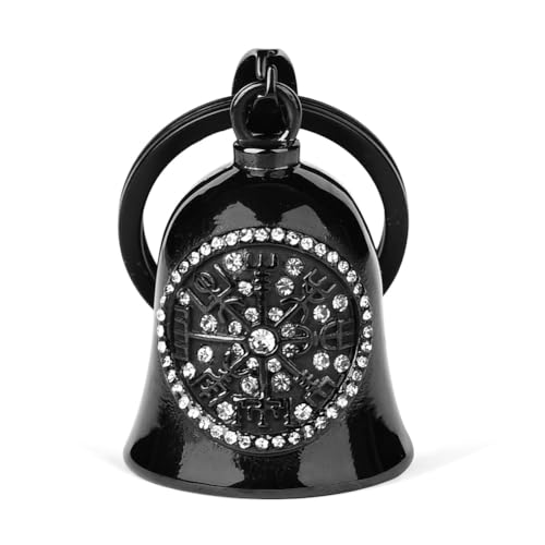 MidSmile Vegvisir Wikinger Motorrad Glöckchen: Viking Biker Bell | Motorrad Schlüsselanhänger Guardian Bell, Motorrad Zubehör Gremlin Bell Geschenke Für Männer und Frauen von MidSmile