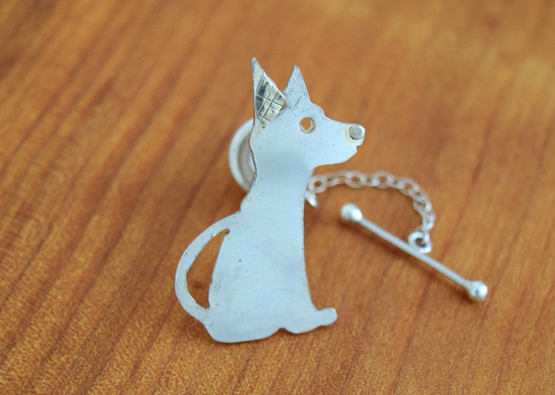 Ci Bach Hund Anstecker Aus Sterling Silber Und Gold von MidasTouchJewels