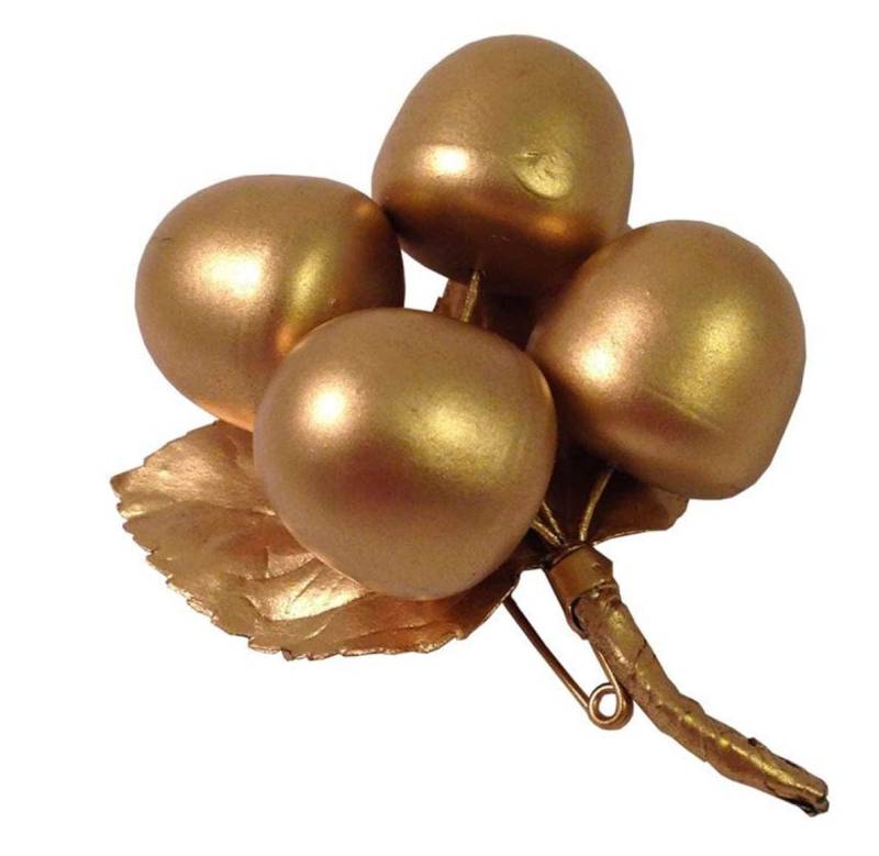 Goldbeere Zweig Brosche Original Vintage 1950Er 50Er Jahre Fifties Obst 1940Er 40Er Midcentury von MidcenturyMissie