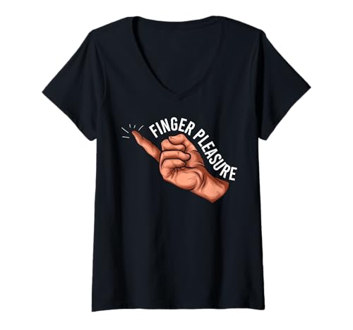 Damen Mittelfinger T-Shirt mit V-Ausschnitt Damen Mittelfinger T-Shirt mit V-Ausschnitt von Middle Finger Gifts and Apparel & Accessories