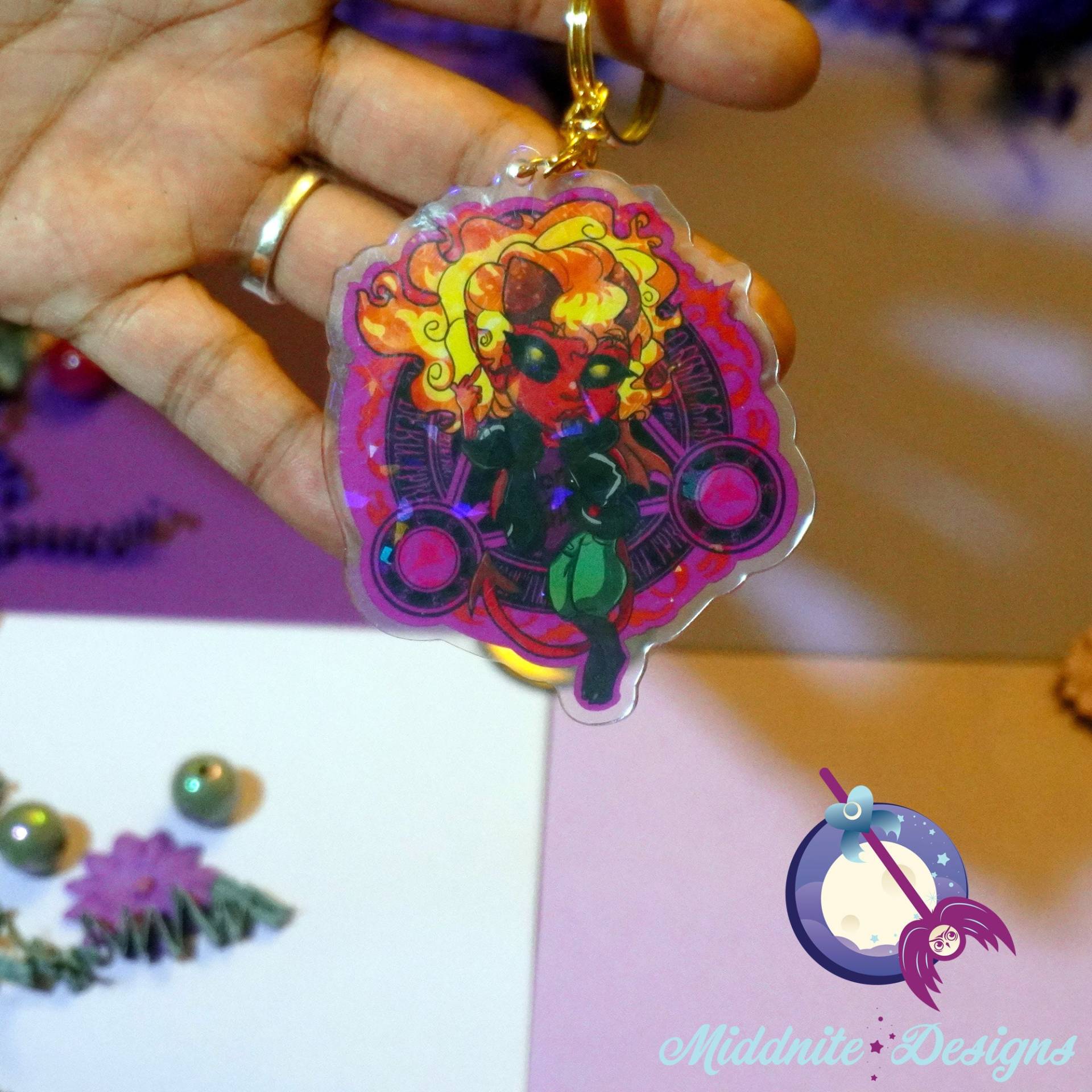 Ishta Der Chibi Dämon Acryl Charm - Original Charakter Fantasy Kreatur Schlüsselanhänger Ishta Der Chibi Dämon Acryl Charm - Original Charakter Fantasy Kreatur Schlüsselanhänger von MiddniteDesigns