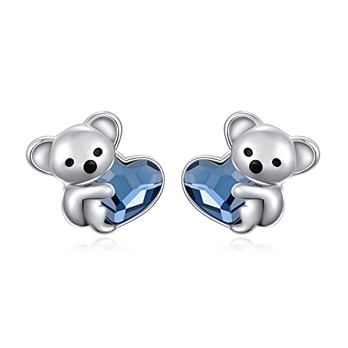 Koala Ohrringe 925 Sterling Silber Niedliche Tier Ohrstecker Koala Bär Ohrringe Schmuck Geschenke für Frauen Mädchen von Midir&Etain