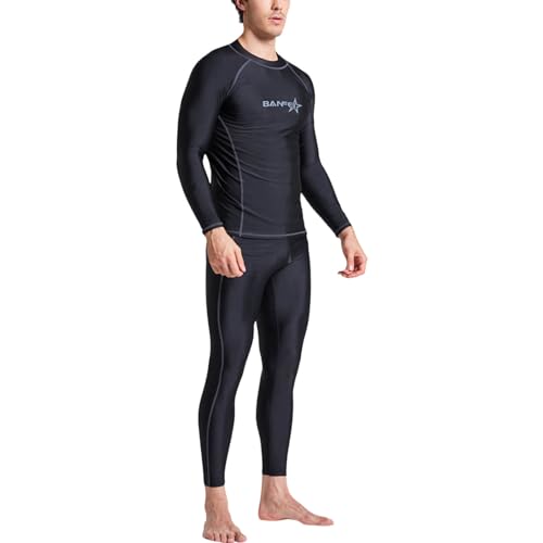 Midiskye Herren Schwimmanzug Lang UV-Anzug Schutzkleidung Sunsuit Badeanzug Schnorchelanzug Badehosen Männer Stretch Schnelltrocknend Bademode für Schnorcheln, Surfen, Kanufahren, Taucheranzug von Midiskye