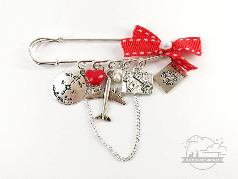 Wanderlust Reisende Charme Brosche Wanderlust Reisende Charme Brosche von MidnightArtisan