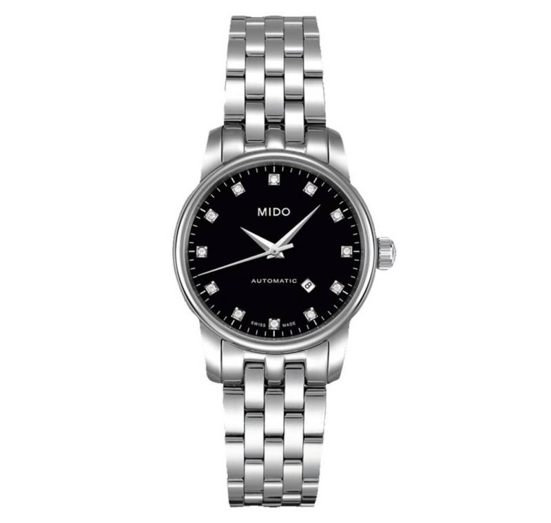 Mido Luxusuhr Damen-Armbanduhr XS Baroncelli Analog Automatik Edelstahl M76004681 von Mido