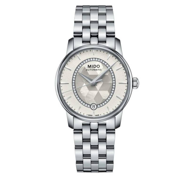 Mido Luxusuhr Damen Digital Automatik Uhr mit Edelstahl Armband M0072071111600 von Mido