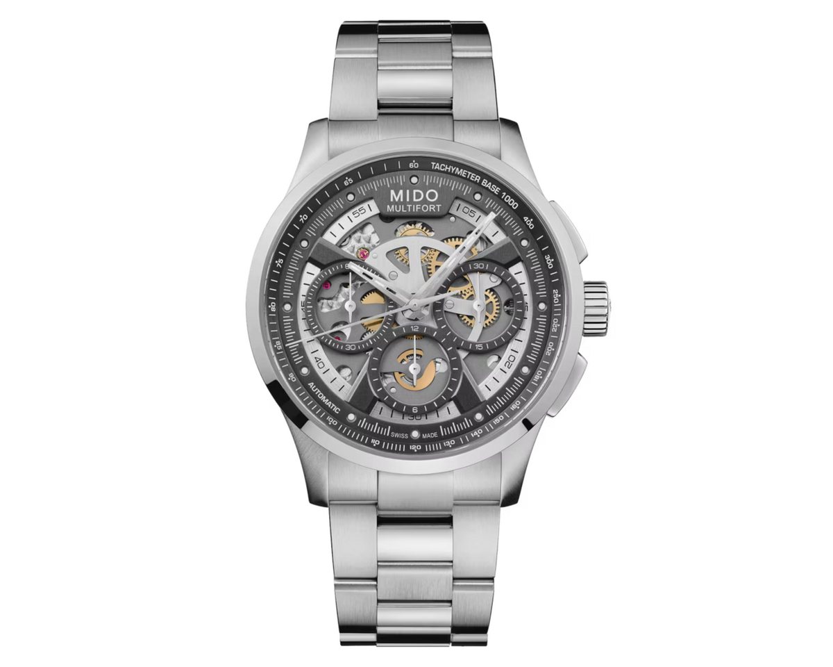 Mido Schweizer Uhr Herrenuhr Automatik MIDO Multifort Skeleton Chronograph von Mido