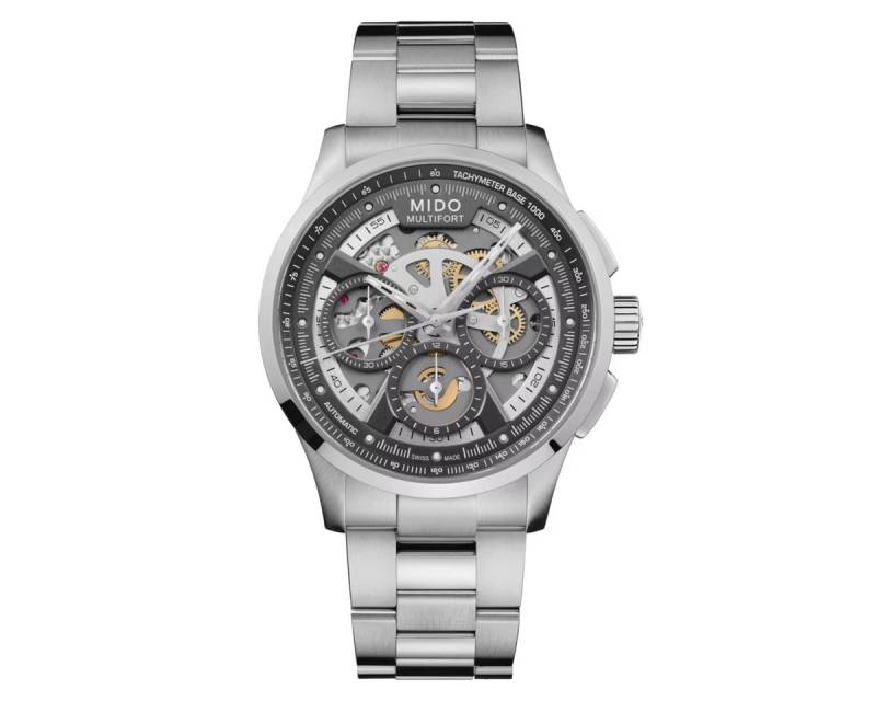 Mido Schweizer Uhr Herrenuhr Automatik MIDO Multifort Skeleton Chronograph von Mido