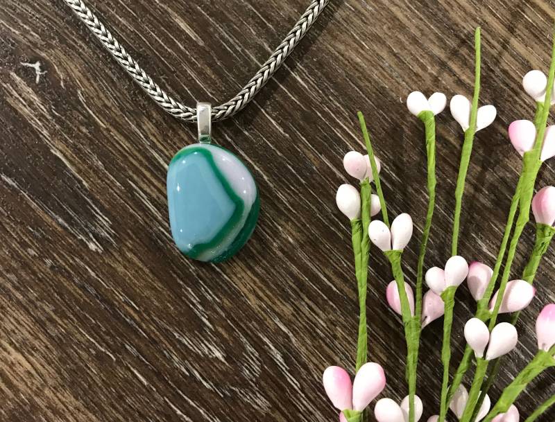 Blau Grün Rosa Dichroic Glas Anhänger, Schmuck Zubehör, Kunst Schmuck, Minimal Blau Grün Rosa Dichroic Glas Anhänger, Schmuck Zubehör, Kunst Schmuck, Minimal von MidwayMercantileCo