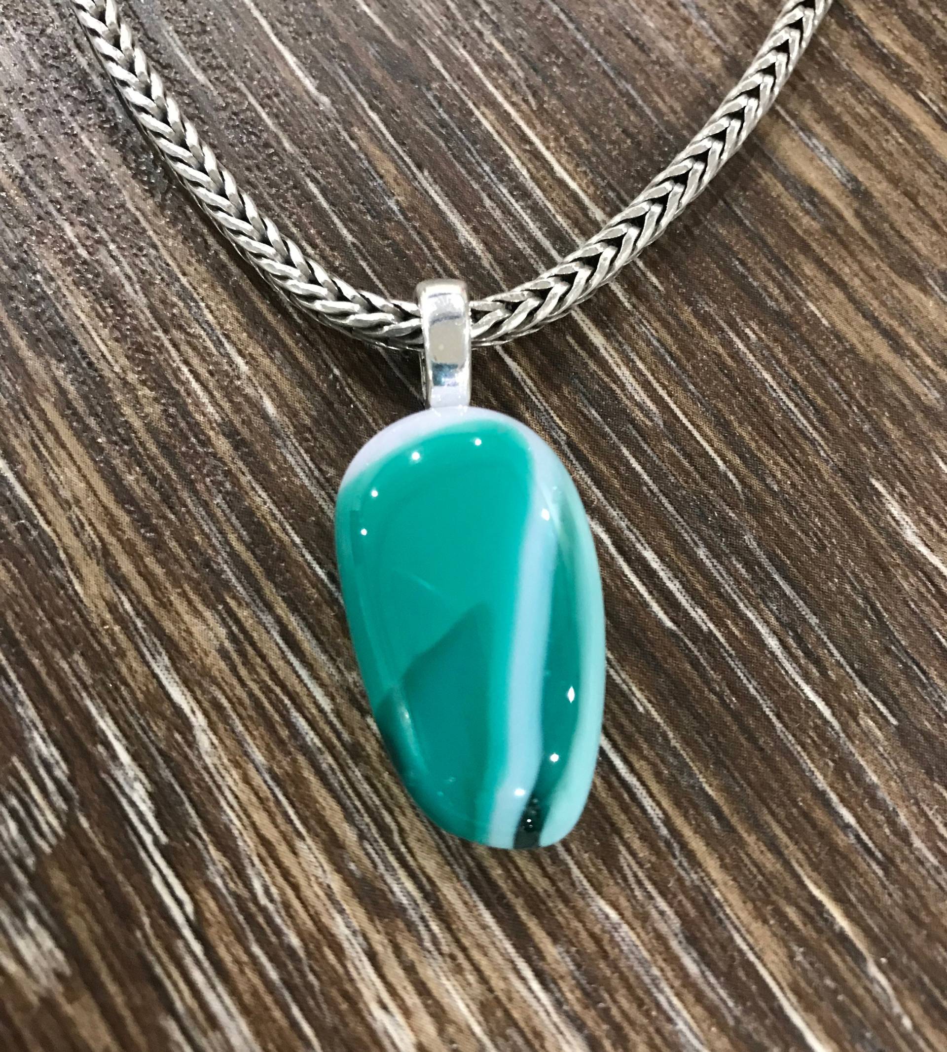 Grün & Rosa Anhänger, Geschmolzener Glas Halskette, Schmuck, Geschenk Für Ihn, Schmuck Sie Grün & Rosa Anhänger, Geschmolzener Glas Halskette, Schmuck, Geschenk Für Ihn, Schmuck Sie von MidwayMercantileCo