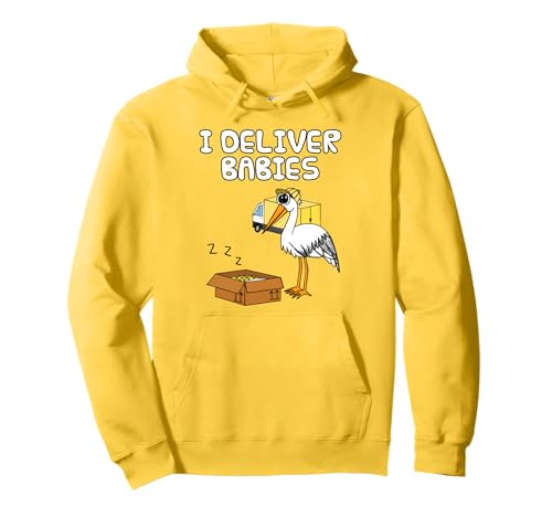 Ich bringe Babys zur Welt, Hebamme Storch Lustig Pullover Hoodie von Midwife Stork Delivery Nurse Funny By DoodleRob