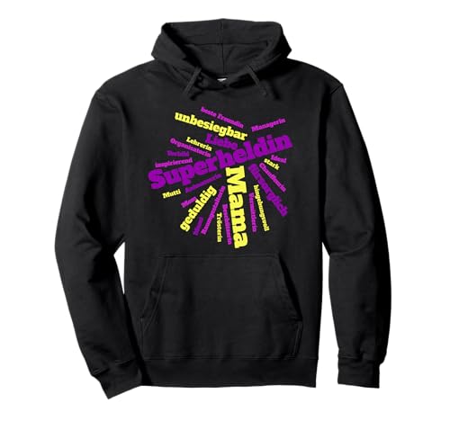 Superheldin Mama Pullover Hoodie von Miebob Design